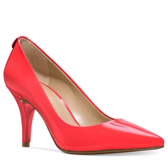 MICHAEL Michael Kors Shoes - MICHAEL Michael Kors Coral Reef Flex Mid Pointed Toe Pumps Patent Leather Shiny